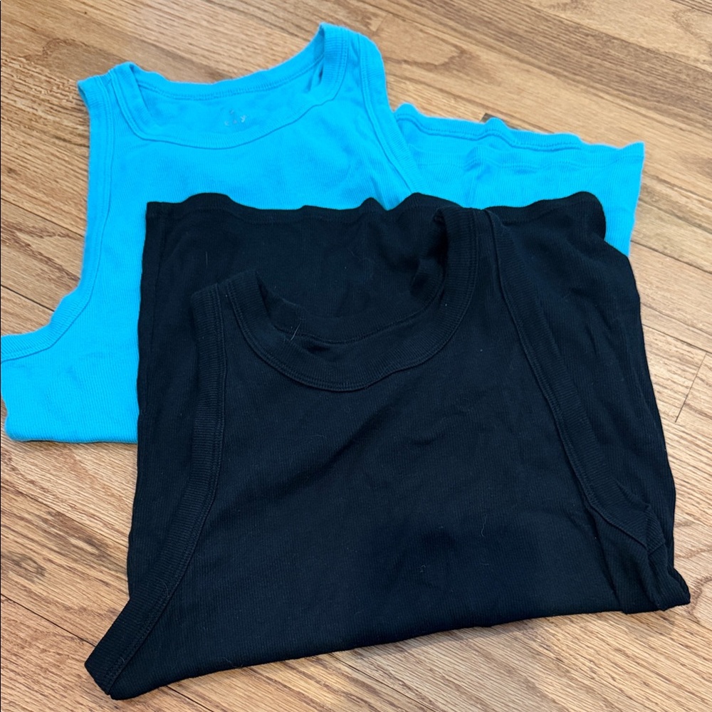 a new day Womens Tank Toos in Black & Bright Blue - 2-Pack